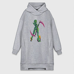 Женское худи-платье Slimegirl, цвет: меланж