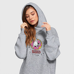 Женское худи-платье Be kind to yourself, цвет: меланж — фото 2