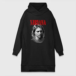 Женская толстовка-платье Nirvana kurt donald cobain