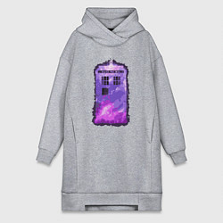 Женское худи-платье Violet tardis, цвет: меланж