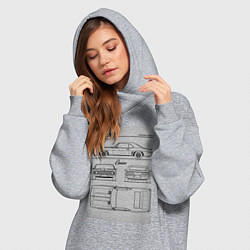 Женское худи-платье Chevrolet Camaro, цвет: меланж — фото 2