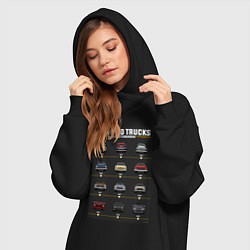 Женское худи-платье Chevrolet Suburban, цвет: черный — фото 2