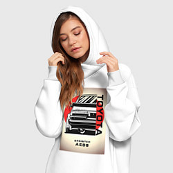 Женское худи-платье Toyota Sprinter, цвет: белый — фото 2
