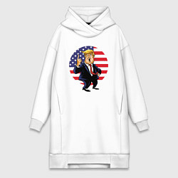Женское худи-платье USA - Trump, цвет: белый