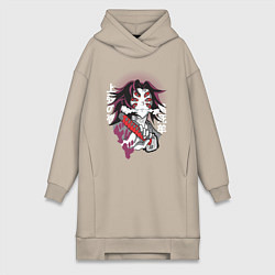 Женская толстовка-платье Клинок рассекающий демонов 1 Высшая Луна Кокушибо
