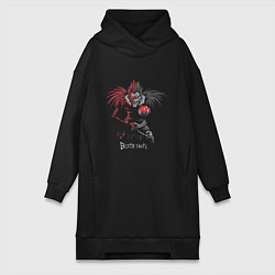 Женское худи-платье Тетрадь смерти Рюк Death Note, цвет: черный