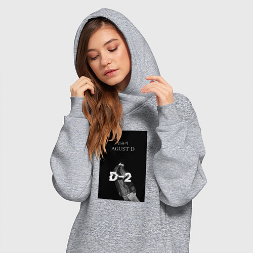 Женская толстовка-платье Мин Юнги D2 / Меланж – фото 3