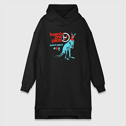 Женское худи-платье Twenty one pilots quiets is violent, цвет: черный