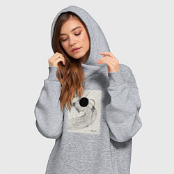 Женское худи-платье Абстрактная картина Perfectly Enough, цвет: меланж — фото 2