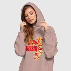 Женское худи-платье Russia, цвет: пыльно-розовый — фото 2