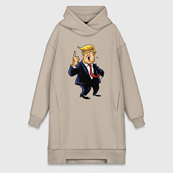 Женская толстовка-платье Злой Трамп