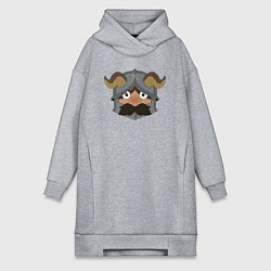 Женское худи-платье Сенши - подземелье вкусностей, цвет: меланж