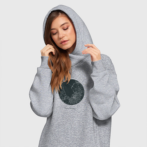 Женская толстовка-платье SPB map / Меланж – фото 3