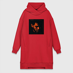 Женское худи-платье The Weeknd Trilogy, цвет: красный