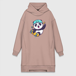 Женская толстовка-платье Skater panda