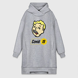 Женская толстовка-платье Vault boy - covid 19