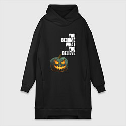 Женская толстовка-платье Ты становишься тем, во что веришь