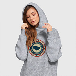 Женское худи-платье American mood, цвет: меланж — фото 2