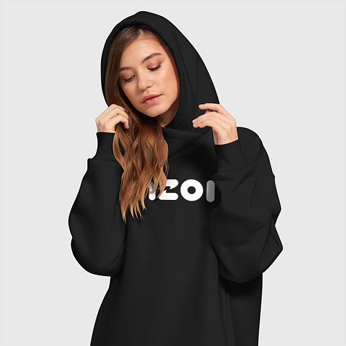 Женская толстовка-платье Inzoi logo / Черный – фото 3