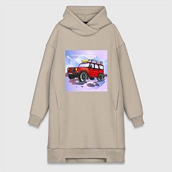 Женская толстовка-платье Внедорожник УАЗ Хантер
