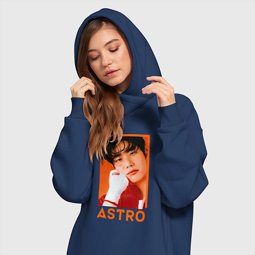 Женская толстовка-платье Astro MJ / Тёмно-синий – фото 3