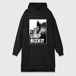 Женское худи-платье Limp Bizkit all, цвет: черный