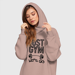 Женское худи-платье Just gym, цвет: пыльно-розовый — фото 2