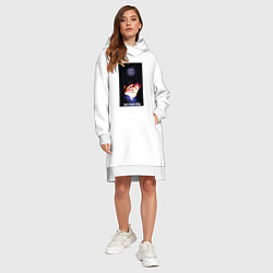 Женское худи-платье Exo monster, цвет: белый — фото 2