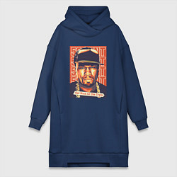 Женское худи-платье 50 cent get rich, цвет: тёмно-синий