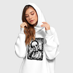 Женское худи-платье Gaslight Grin, цвет: белый — фото 2