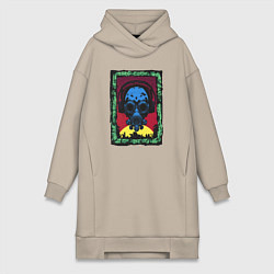 Женское худи-платье Новый взгляд на будущее, цвет: миндальный