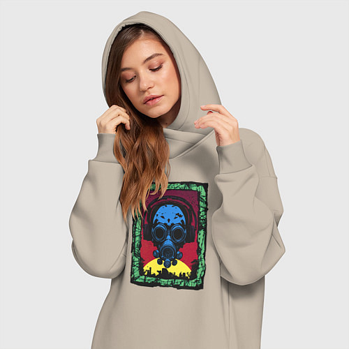 Женская толстовка-платье Новый взгляд на будущее / Миндальный – фото 3