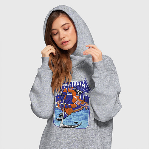 Женская толстовка-платье Metallica - hockey / Меланж – фото 3