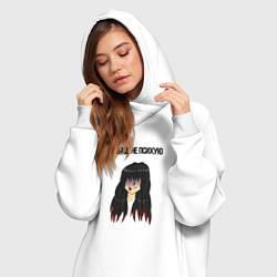 Женское худи-платье Вообще не психую, цвет: белый — фото 2