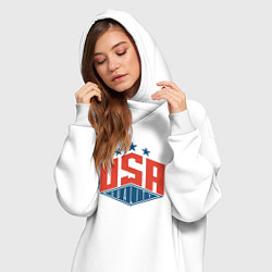 Женское худи-платье Качество США, цвет: белый — фото 2