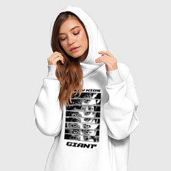 Женское худи-платье Stray Kids album Giant eyes, цвет: белый — фото 2