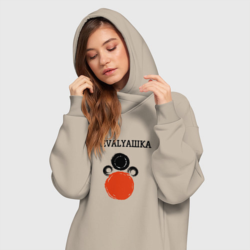 Женская толстовка-платье Nevalyaшka / Миндальный – фото 3