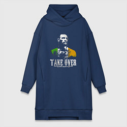 Женское худи-платье Conor take over, цвет: тёмно-синий
