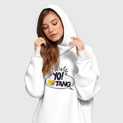 Женское худи-платье Yo Wu-Tang, цвет: белый — фото 2