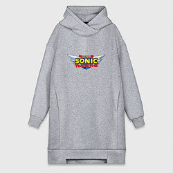 Женская толстовка-платье Team Sonic racing - logo