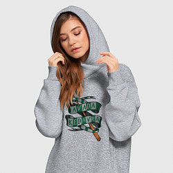 Женское худи-платье Палочка и заклинание авада кедавра, цвет: меланж — фото 2