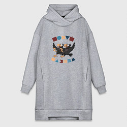 Женское худи-платье Пляшем пофиг, цвет: меланж