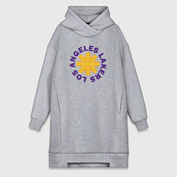 Женское худи-платье LA Lakers team, цвет: меланж