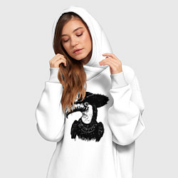 Женское худи-платье Тукан ковбой, цвет: белый — фото 2