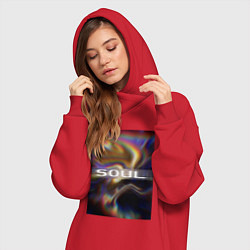 Женское худи-платье Арт Soul, цвет: красный — фото 2