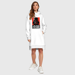 Женское худи-платье Я твой отец дарт вейдер, цвет: белый — фото 2