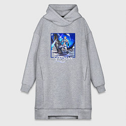 Женское худи-платье Гепард, цвет: меланж