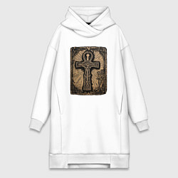 Женская толстовка-платье Египетский крест Анкх знак вечной жизни