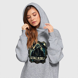 Женское худи-платье Stalker 2 heart of Chornobyl radiations, цвет: меланж — фото 2