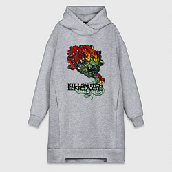 Женское худи-платье Грифон killswitch engage, цвет: меланж